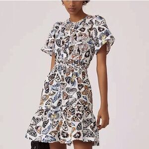 Anthropologie Somerset Butterfly Print Mini Dress - Multicolor